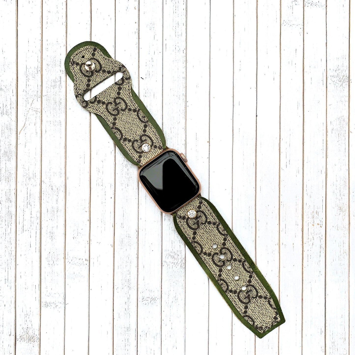 GG Authentic Apple Watch strap Needle Closure