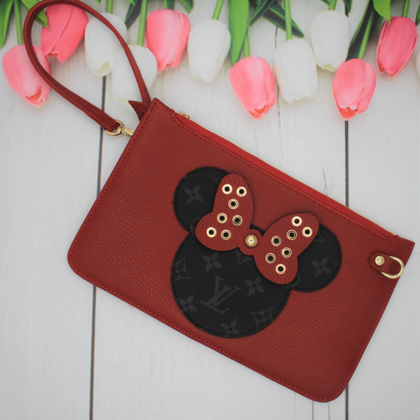 Authentic Custom Design Mickey Wallet Black Monogram