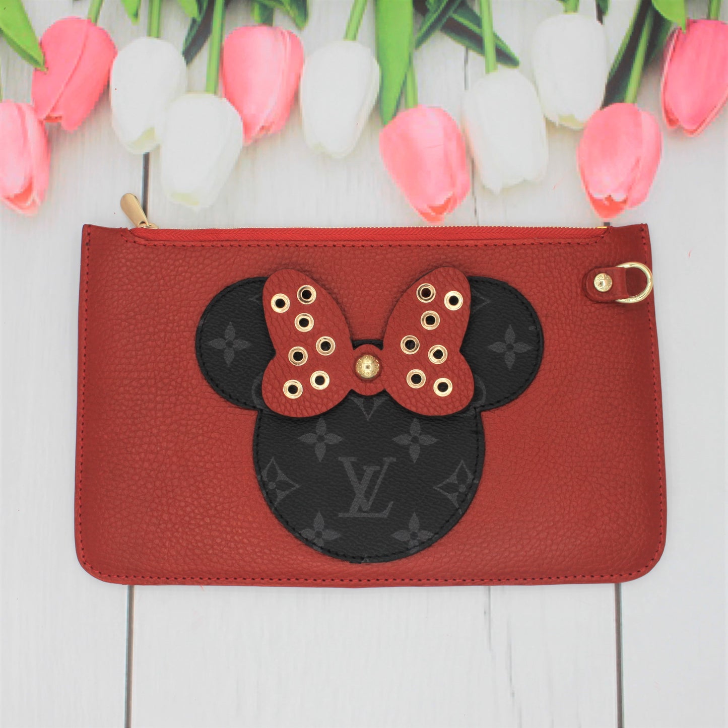 Authentic Custom Design Mickey Wallet Black Monogram