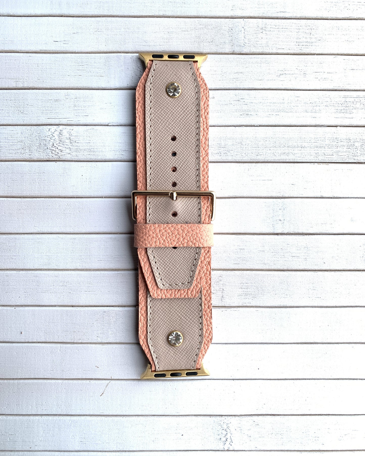 Cream on Pink Watch strap