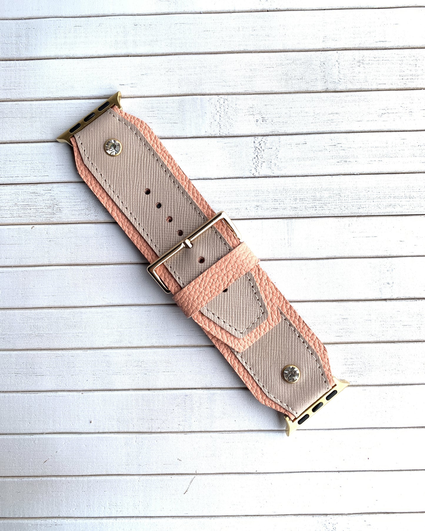 Cream on Pink Watch strap