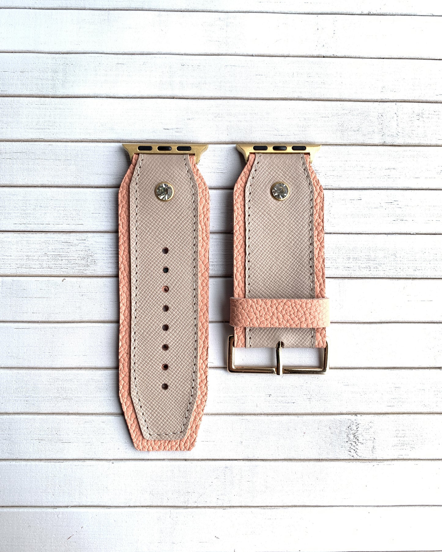 Cream on Pink Watch strap