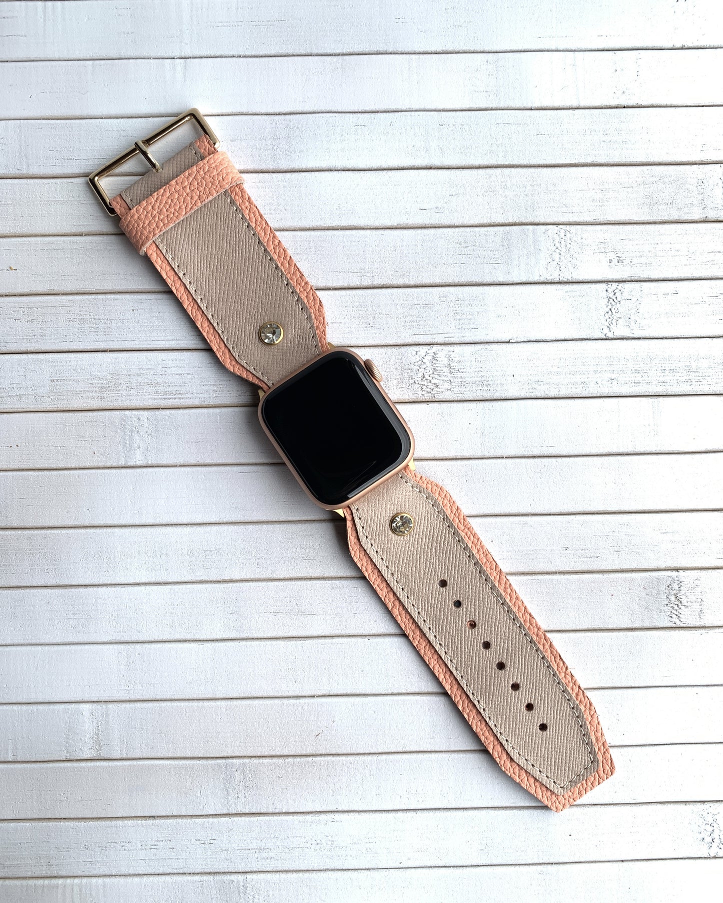 Cream on Pink Watch strap