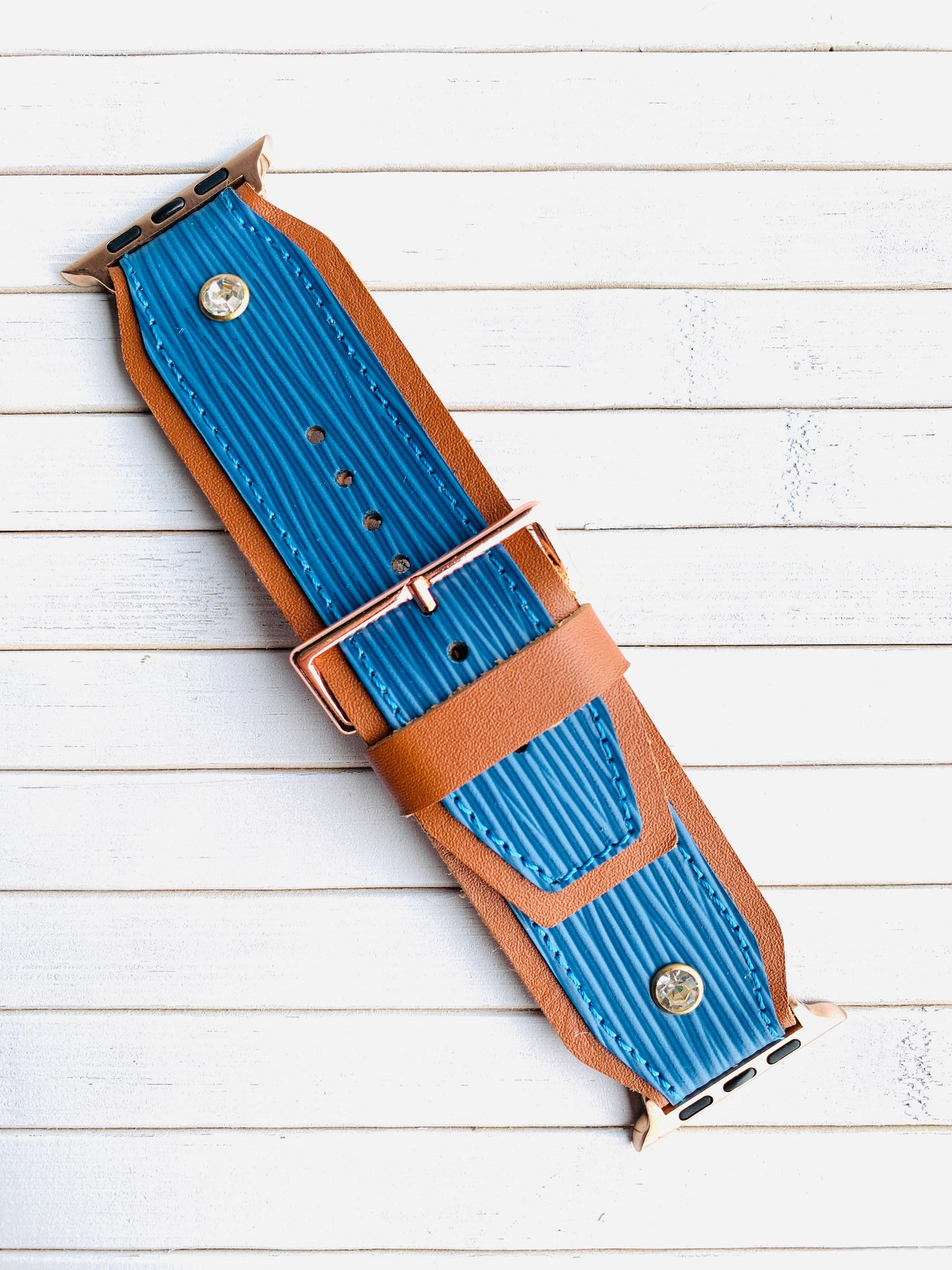Epi Leather Blue Authentic Watch Strap