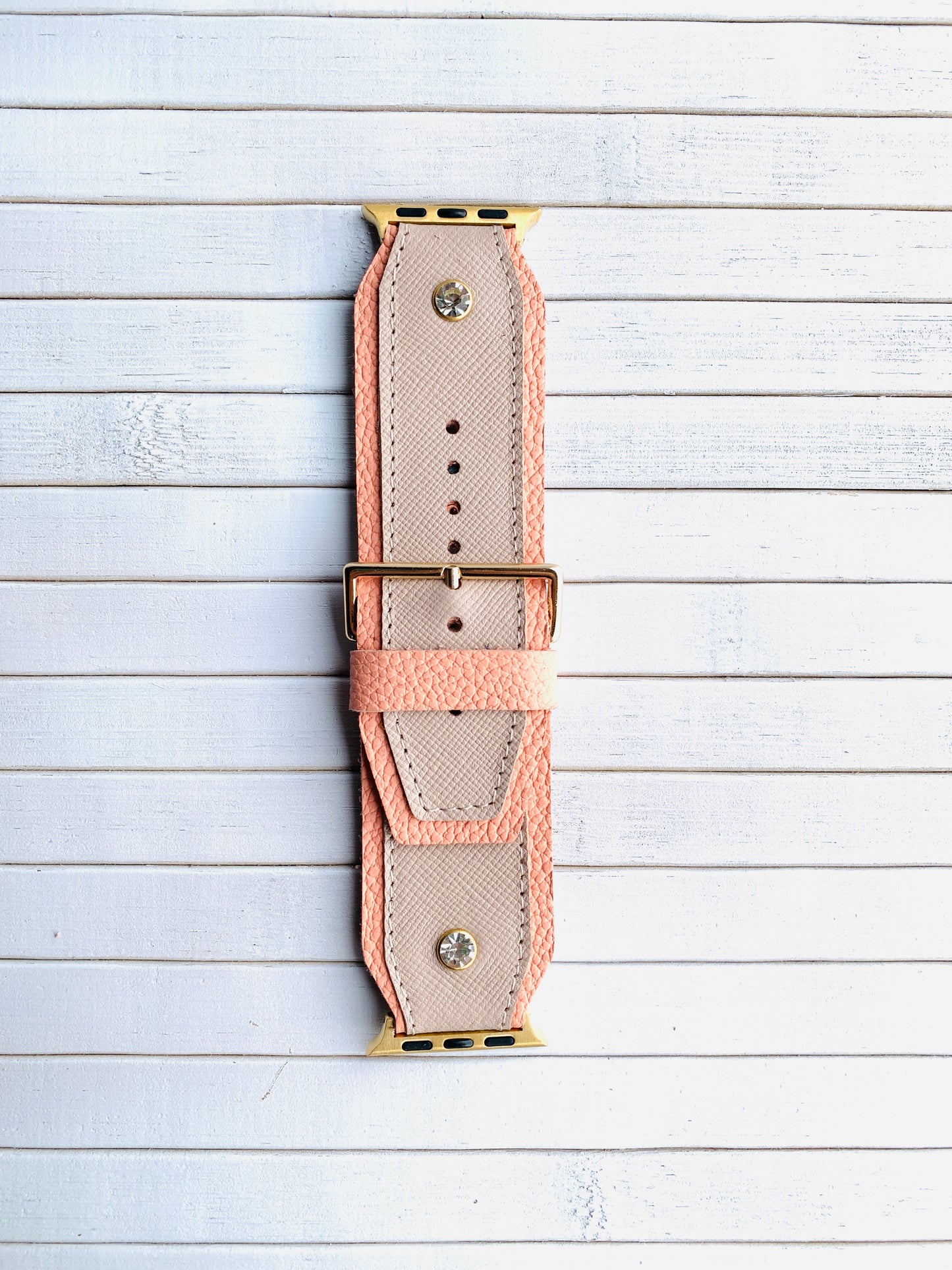 Cream on Pink Watch strap