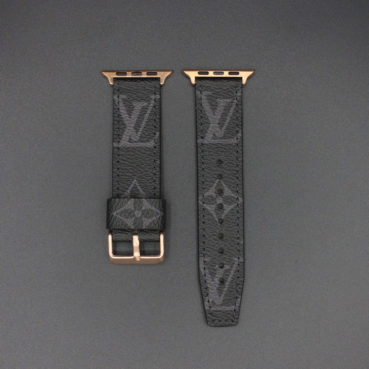 Authentic Apple Watch Strap ; Black Monogram