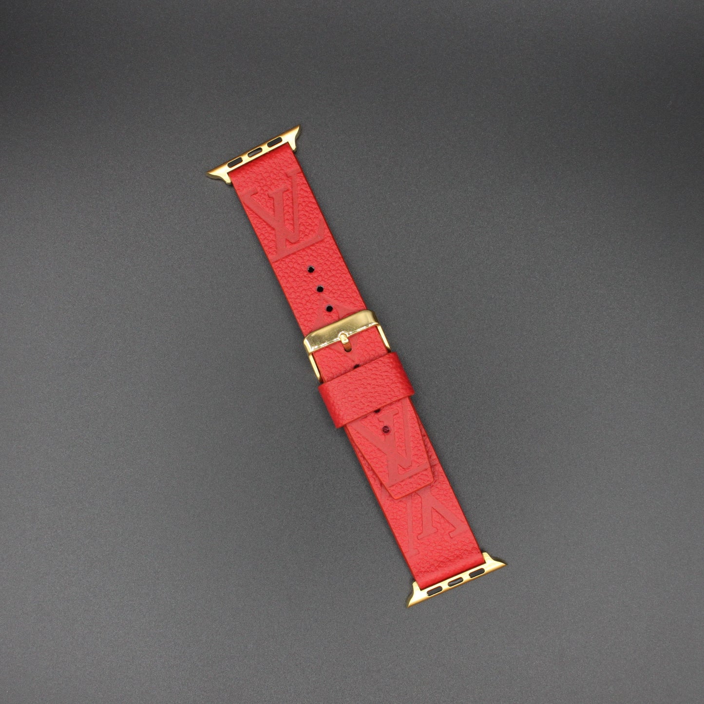 Authentic Apple Watch Strap ; Leather Red
