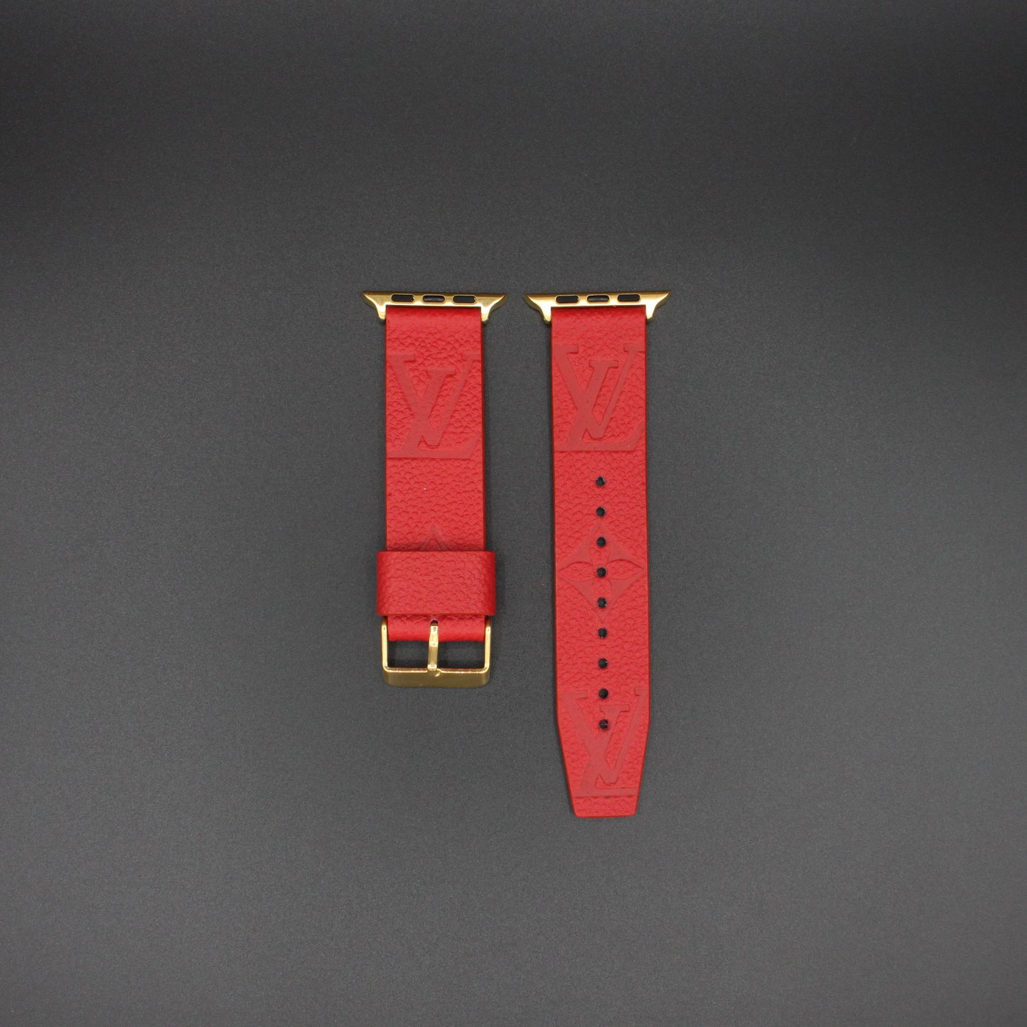 Authentic Apple Watch Strap ; Leather Red