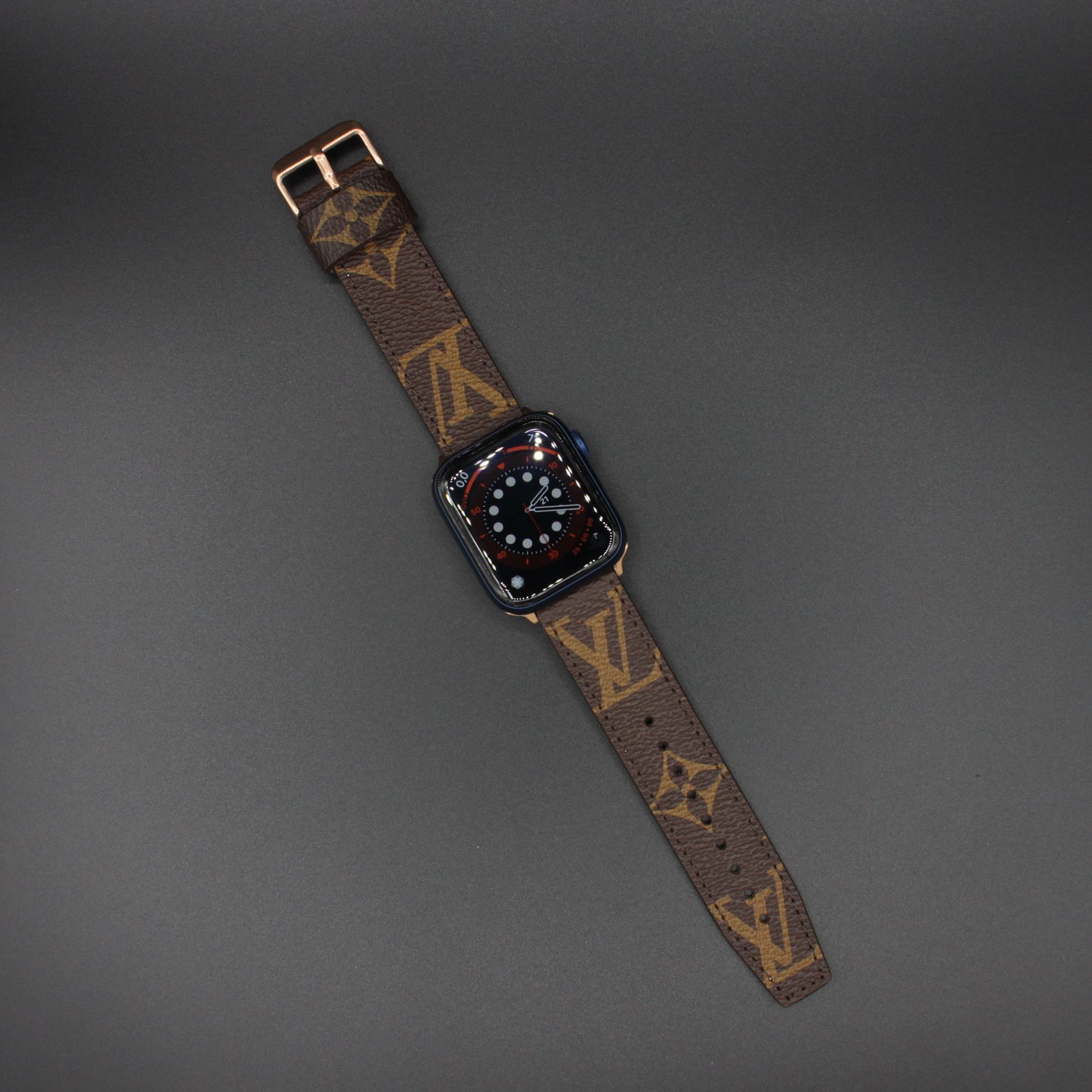 Authentic Apple Watch Strap ; Classic Monogram BEIGE