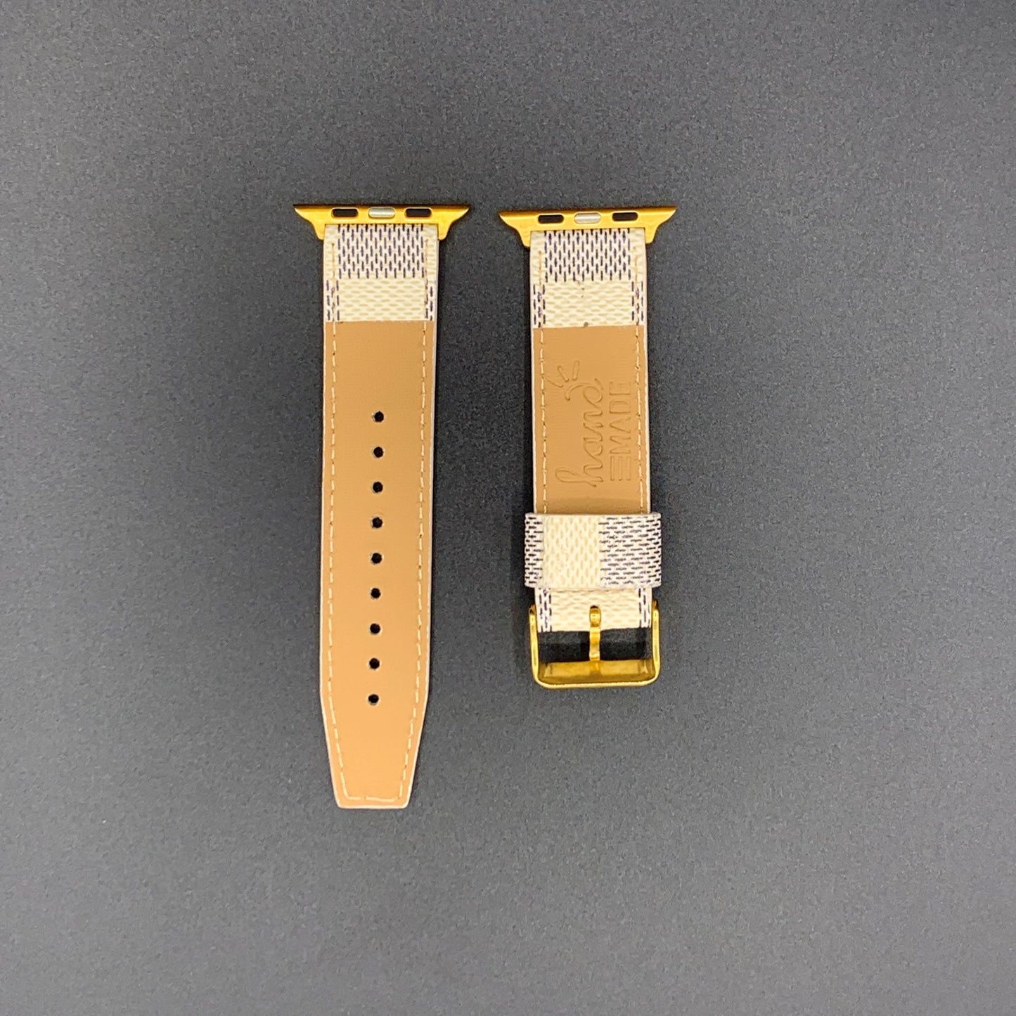 Authentic Apple Watch Strap ; Damier Azur Buckle