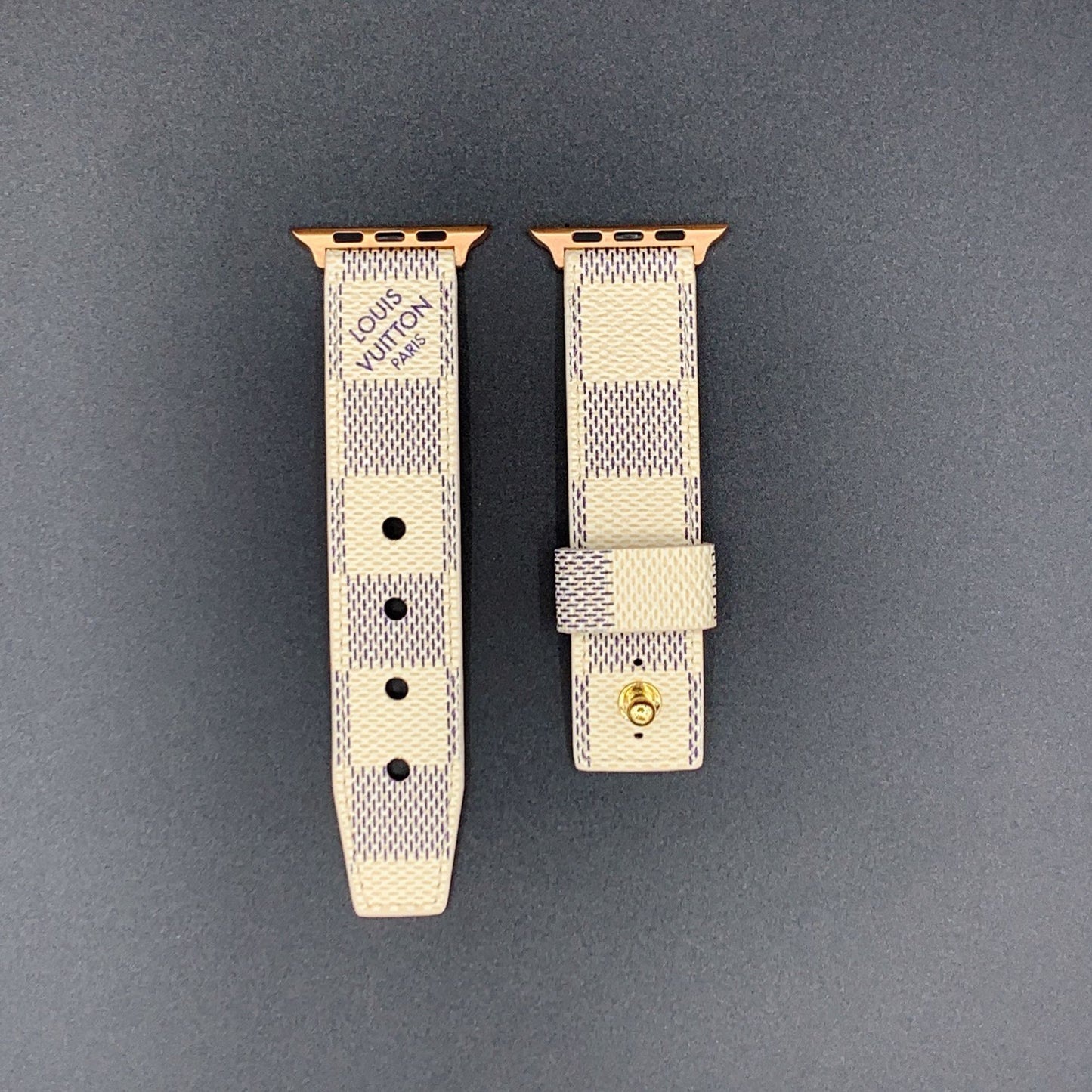 Authentic Watch Strap , Damier Azur needle closure