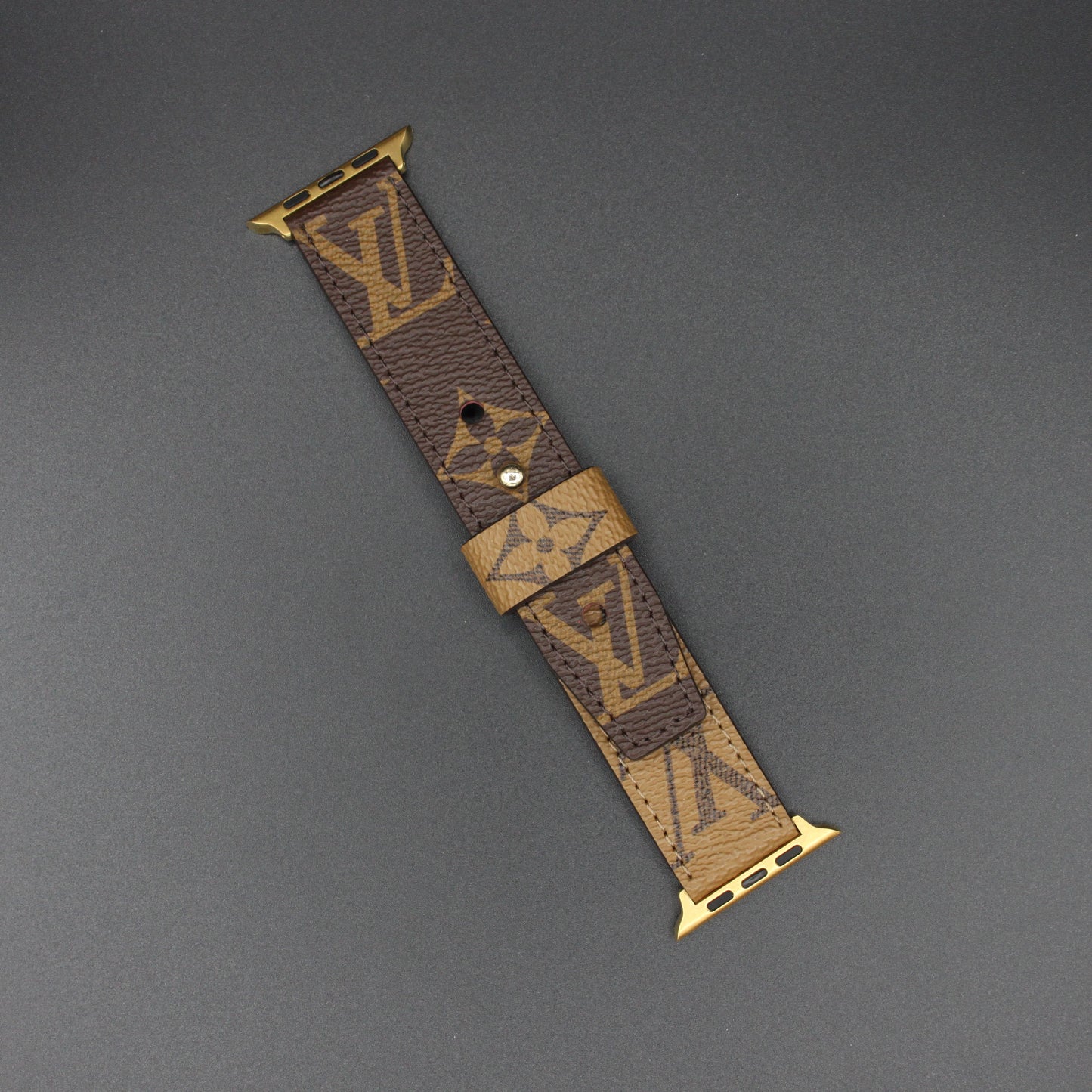 Authentic Watch Strap ,Custom Reverse Monogram needle closure Strap