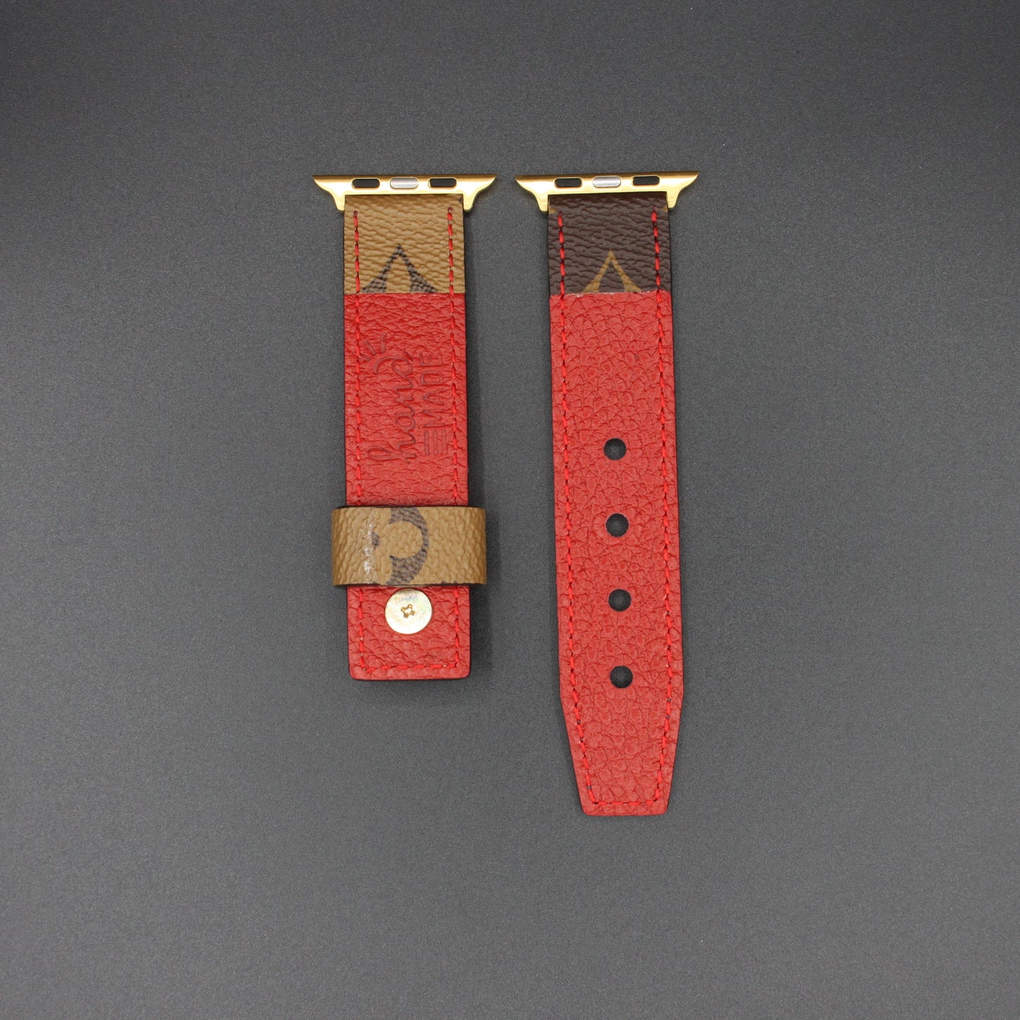 Authentic Watch Strap ,Custom Reverse Monogram needle closure Strap