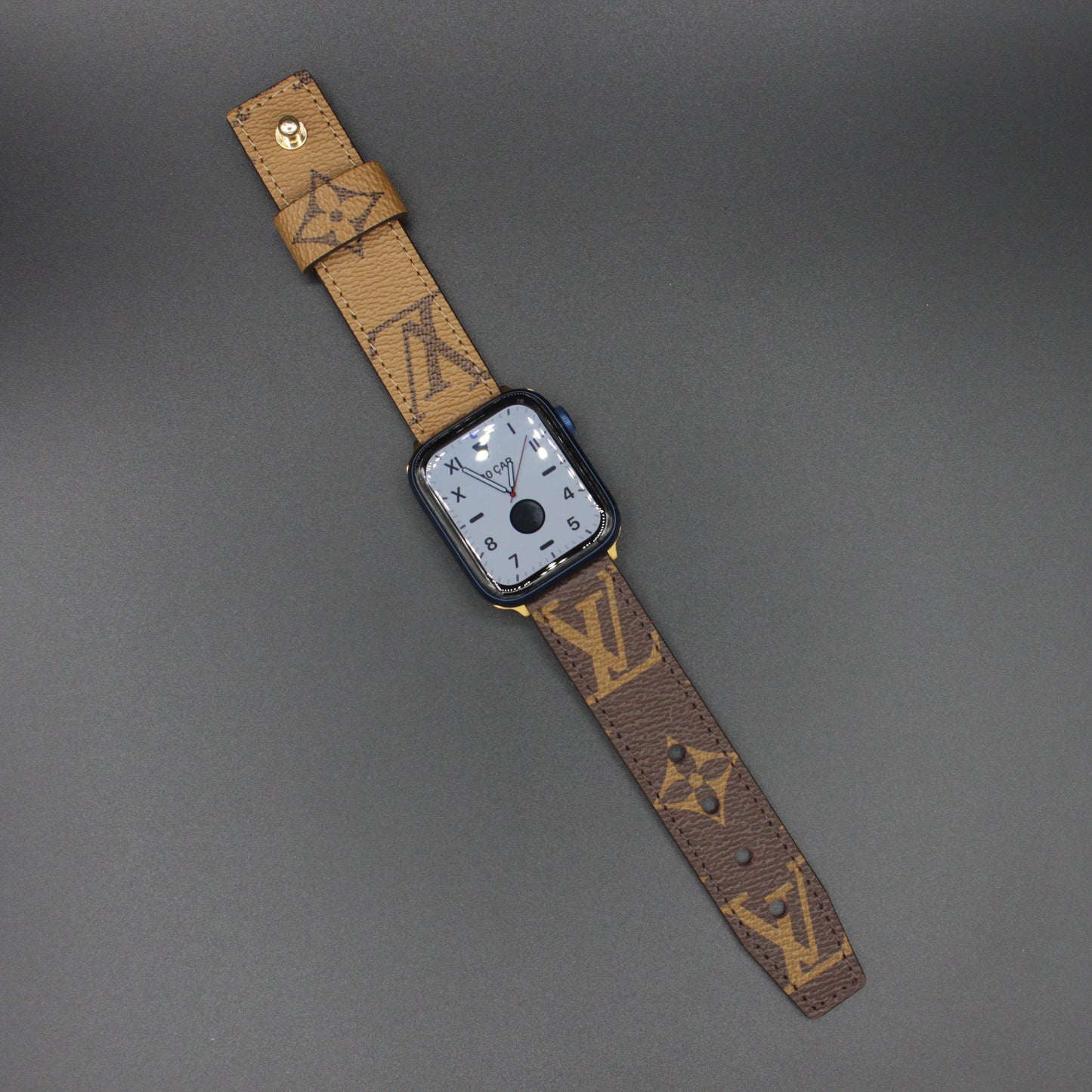 Authentic Watch Strap ,Custom Reverse Monogram needle closure Strap