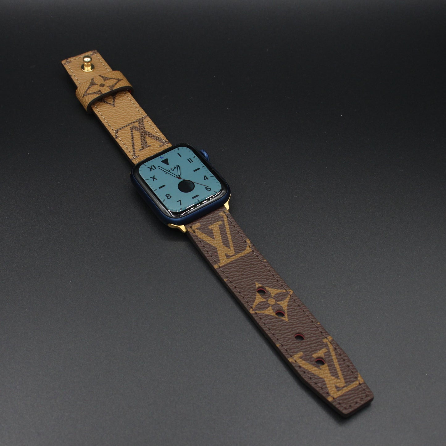 Authentic Watch Strap ,Custom Reverse Monogram needle closure Strap