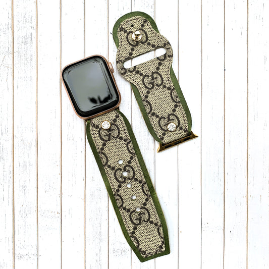 GG Authentic Apple Watch strap Needle Closure