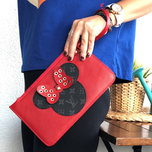 Authentic Custom Design Mickey Wallet Black Monogram