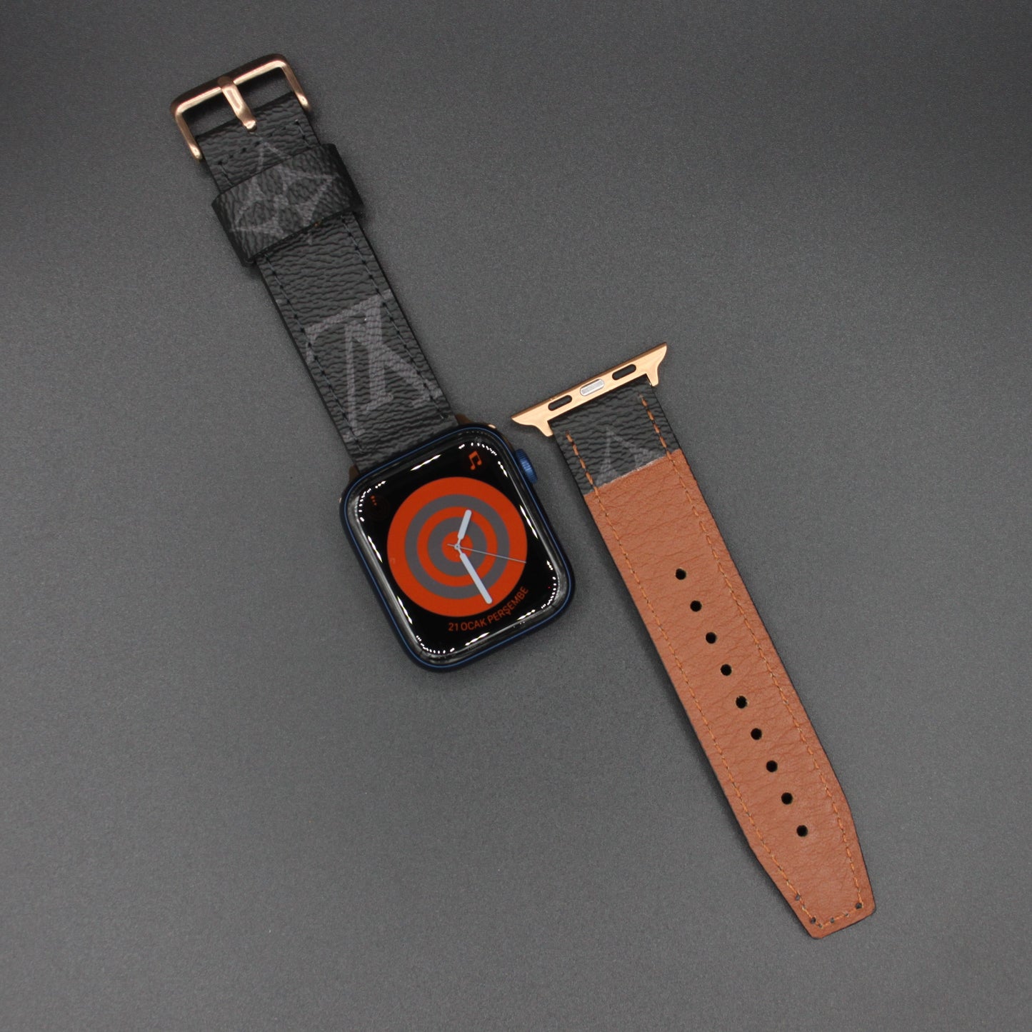 LV Apple Watch Band Eclipse Monogram