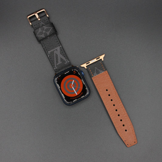Authentic Apple Watch Strap ; Black Monogram