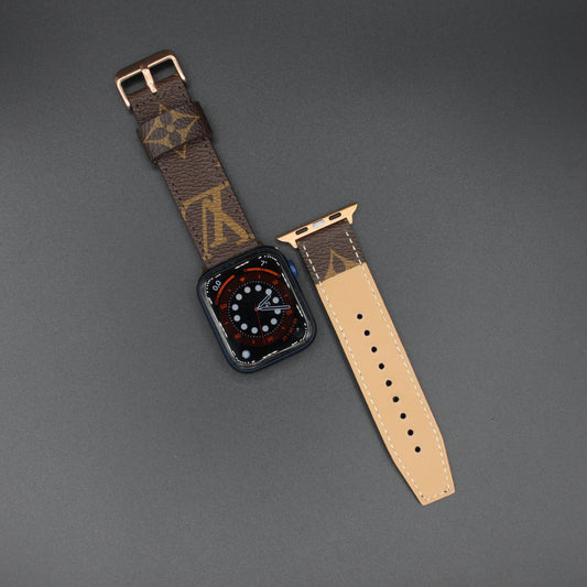 Authentic Apple Watch Strap ; Classic Monogram BEIGE