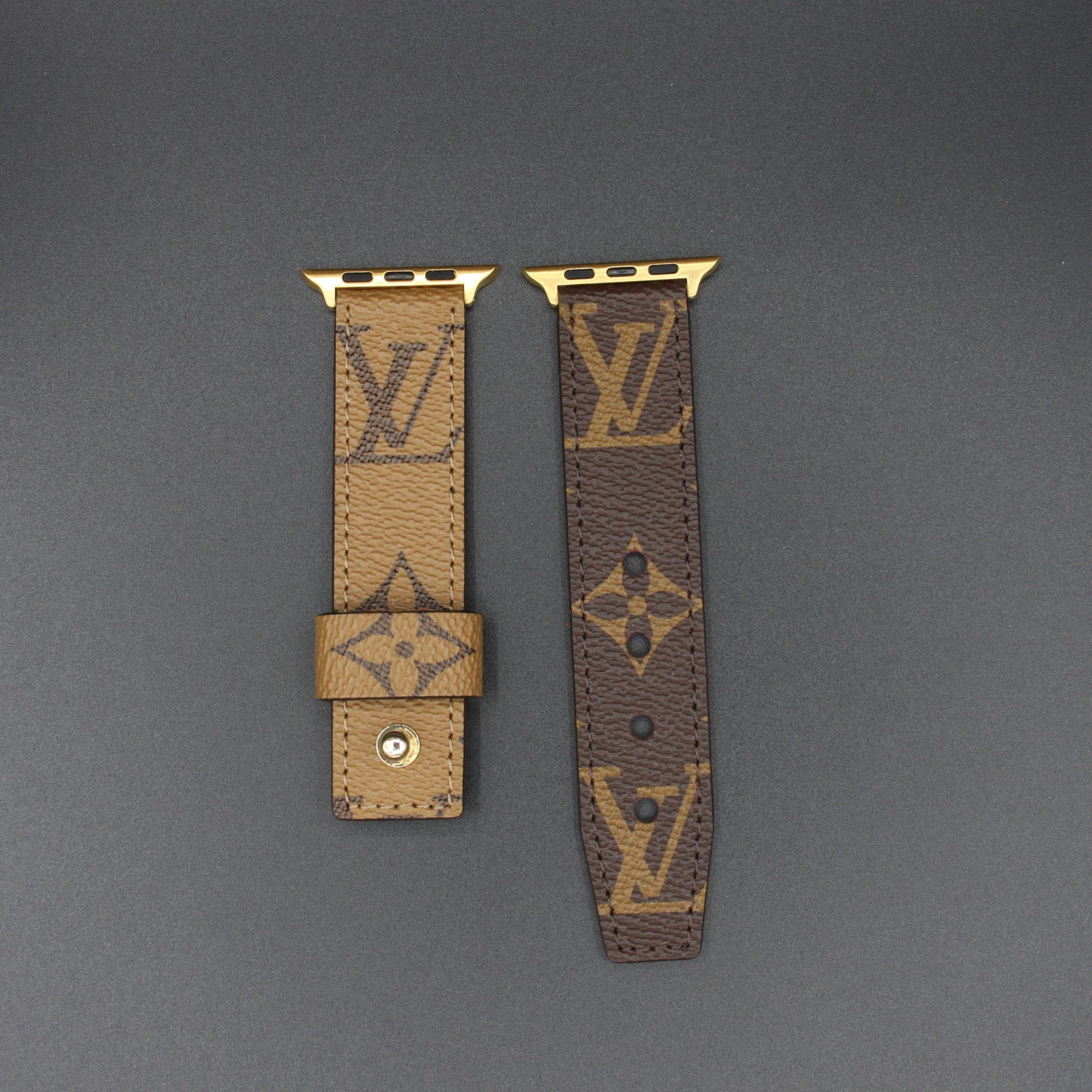 Authentic Watch Strap ,Custom  Reverse Monogram needle closure Strap