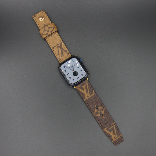 Authentic Watch Strap ,Custom  Reverse Monogram needle closure Strap